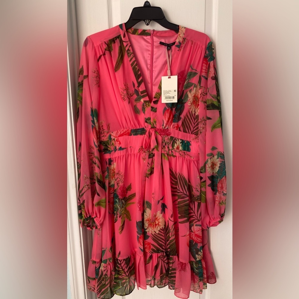 Alex Marie Long Sleeve Tropical Dress size NWT 10